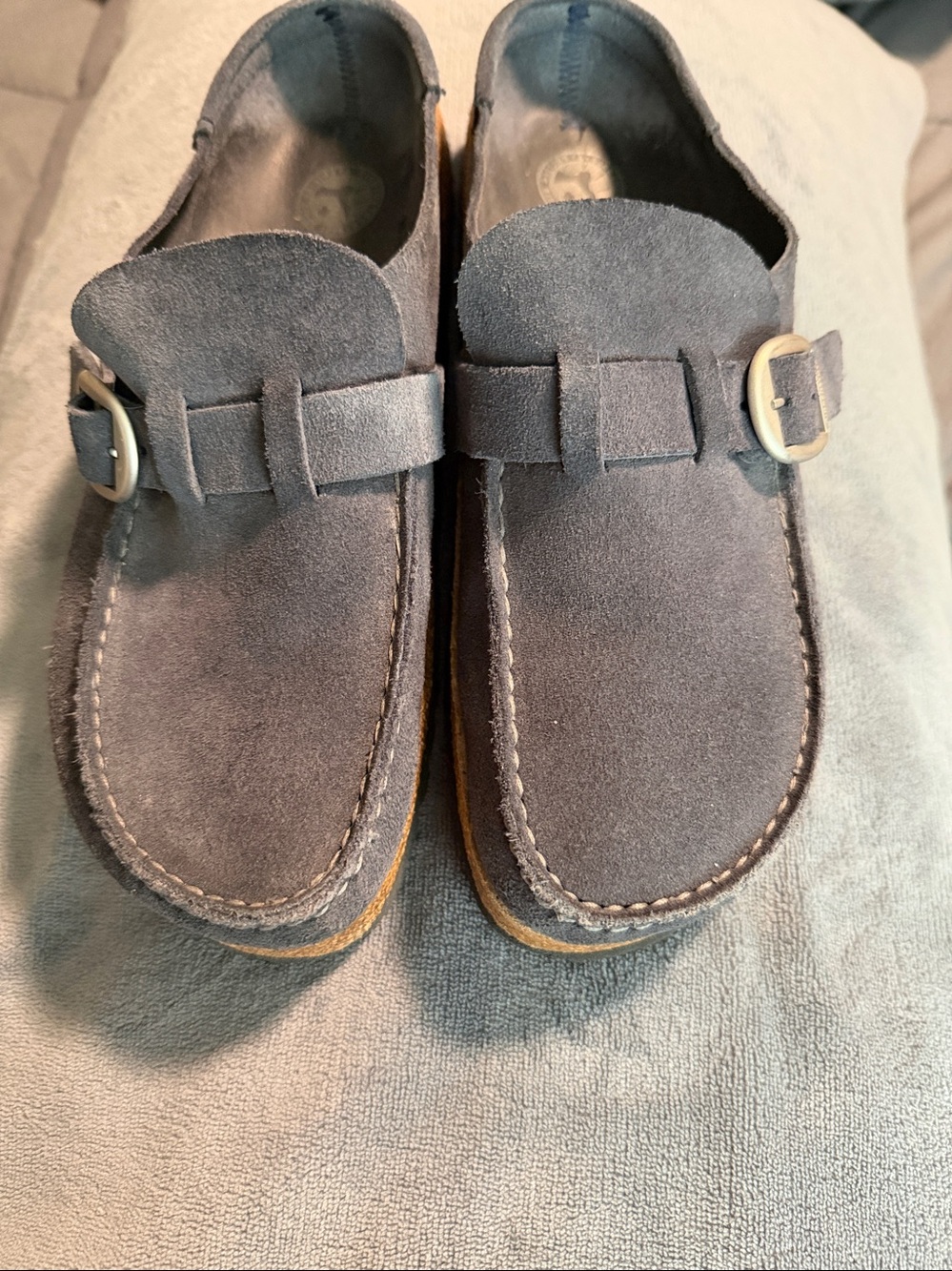 Birkenstock Boston Suede Clogs Size 40 Regular/Wide – Blue Gray - Picture 3 of 5